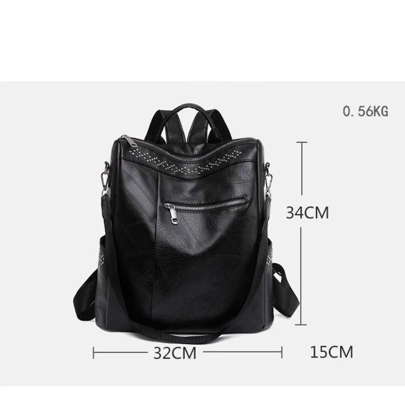 PU Leather Women's Travel Business Backpacks