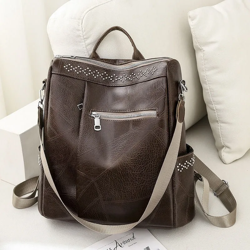 PU Leather Women's Travel Business Backpacks