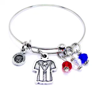 Puerto Rican jersey bangle Bracelet  Puerto Rico flag  Boriqua