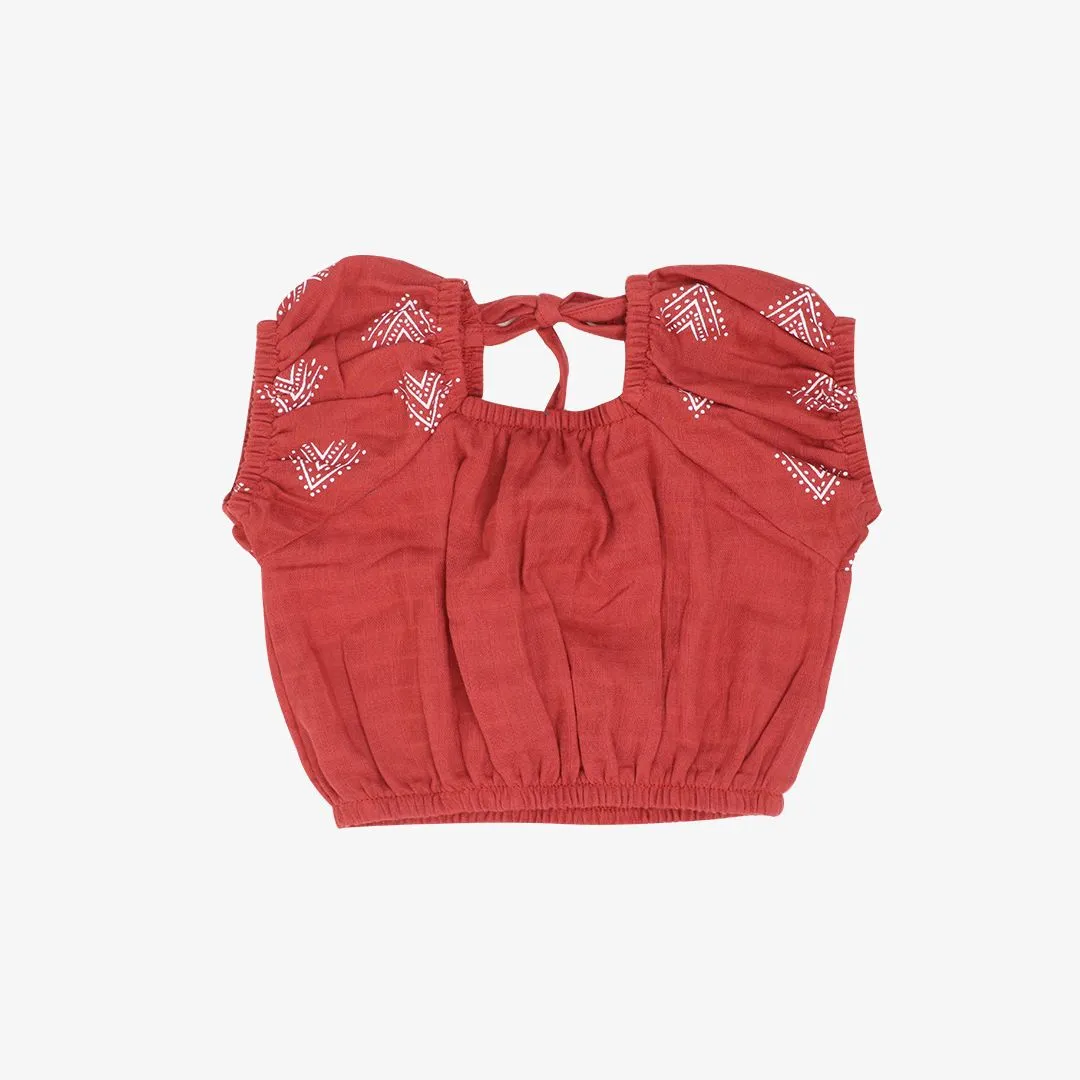 Puffed Co-ord sets for kids - Crimson