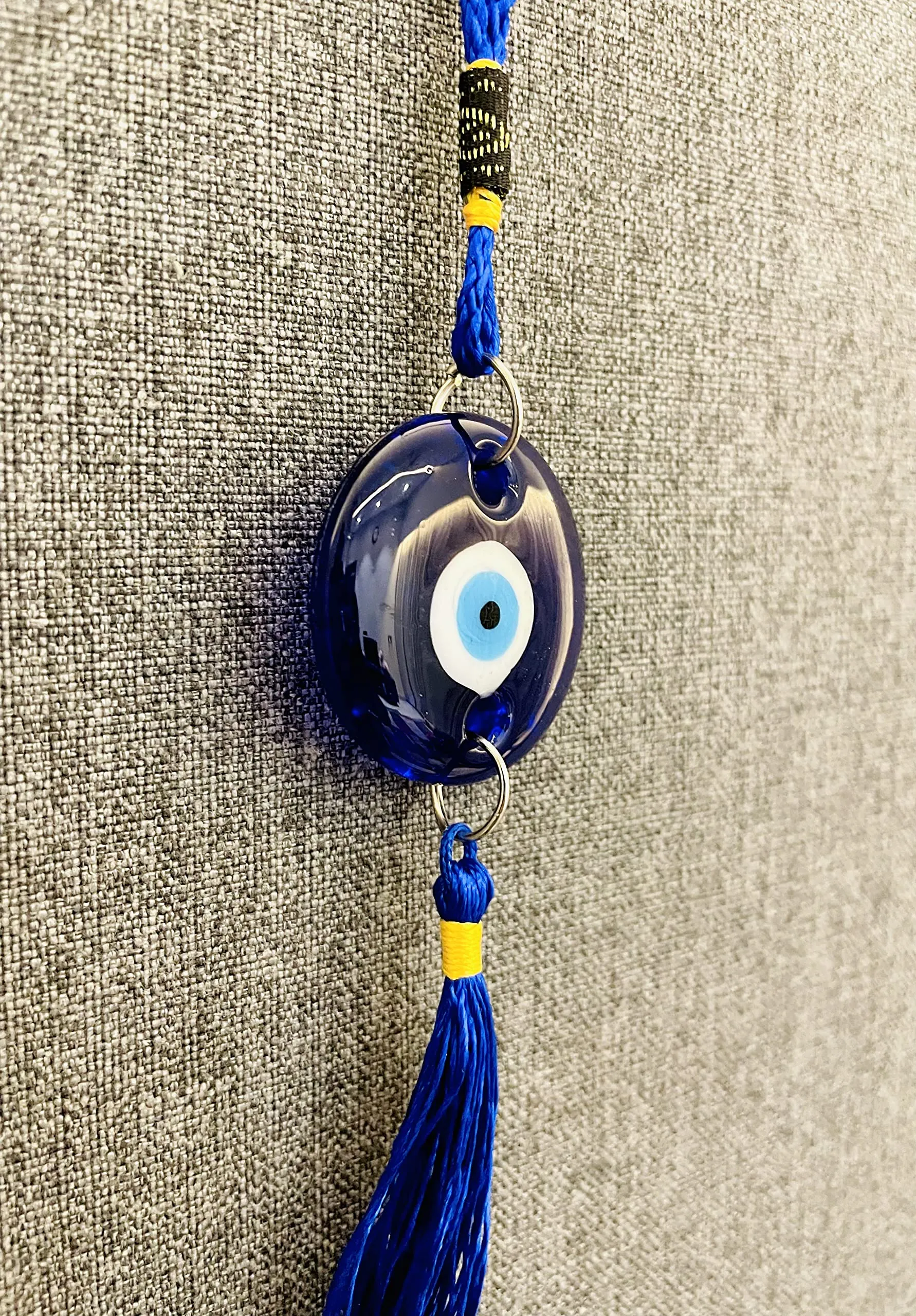 PulGos Evil Eye Hanging for Home, Car & Office, Blue Nazar Battu for Home Entrance, 24x4x1 cm Hanging for Good Luck and Prosperity, Protective Amulet for Positive Energy