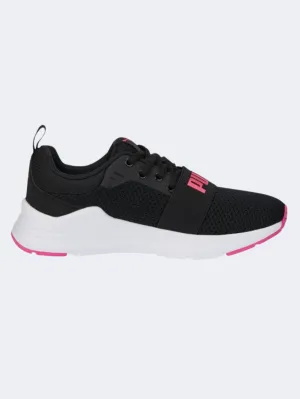 Puma Wired Run  Gs-Girls Lifestyle Shoes Black/Pink