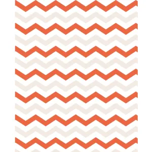 Pumpkin Orange & White Chevron Printed Backdrop