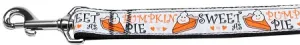 Pumpkin Pie Nylon Dog Leash 3-8 Inch Wide 4ft Long