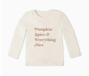 Pumpkin Spice Cotton Toddler Long Sleeve Shirt