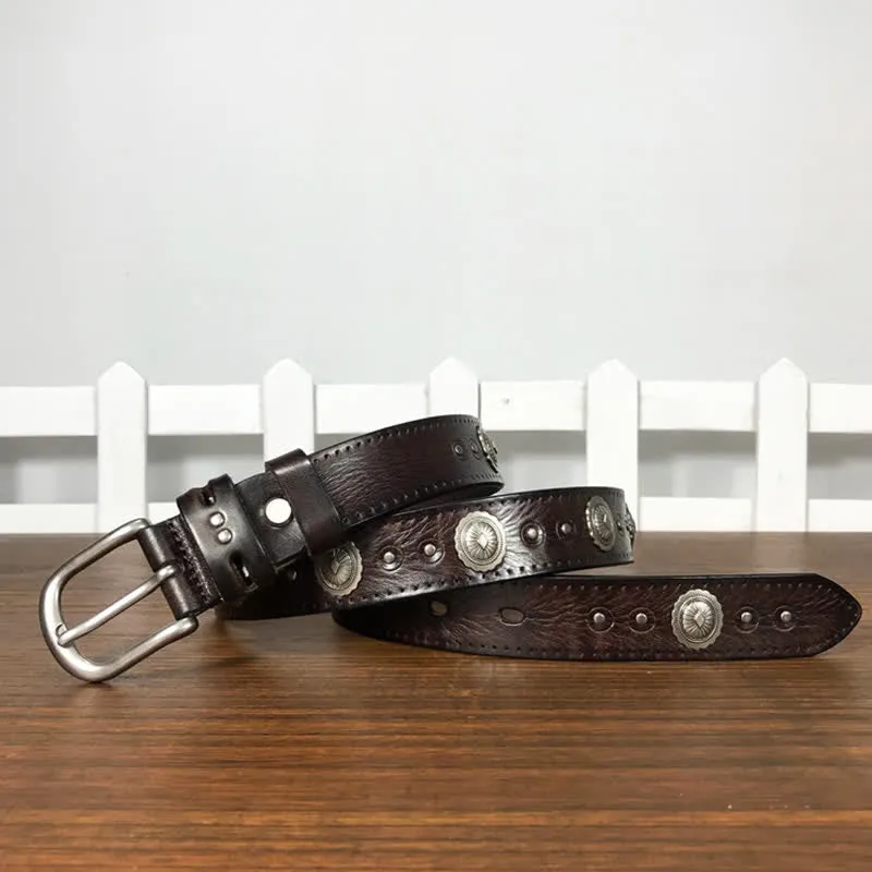 Punk Rock Heavy Metal Rvet Studded Leather Belt