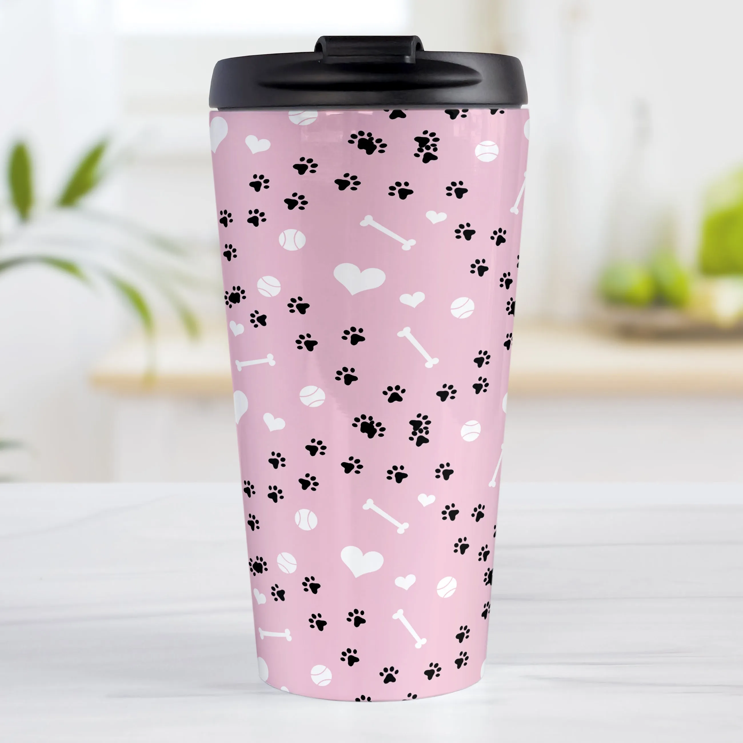 Puppy Run Pink Dog Travel Mug