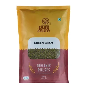 Pure and Sure  Organic Green Gram-500Gms