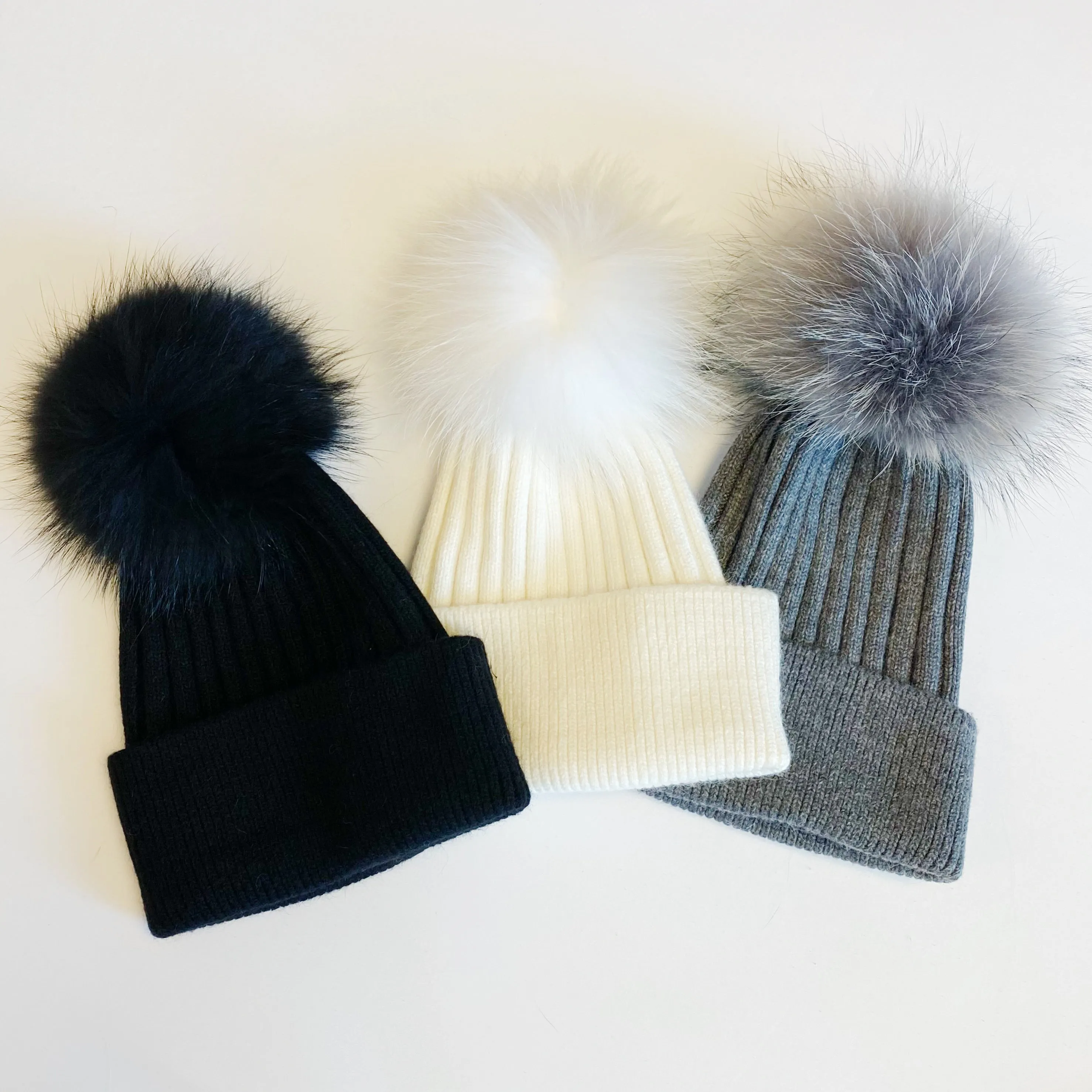 Pure Angora Genuine Fur Luxe Beanie