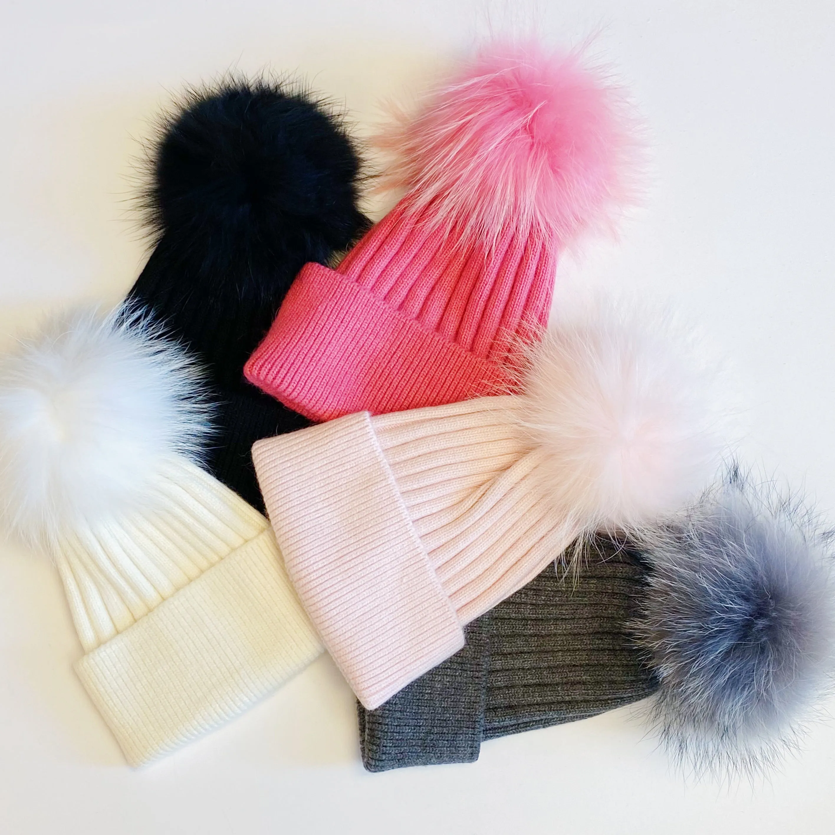 Pure Angora Genuine Fur Luxe Beanie