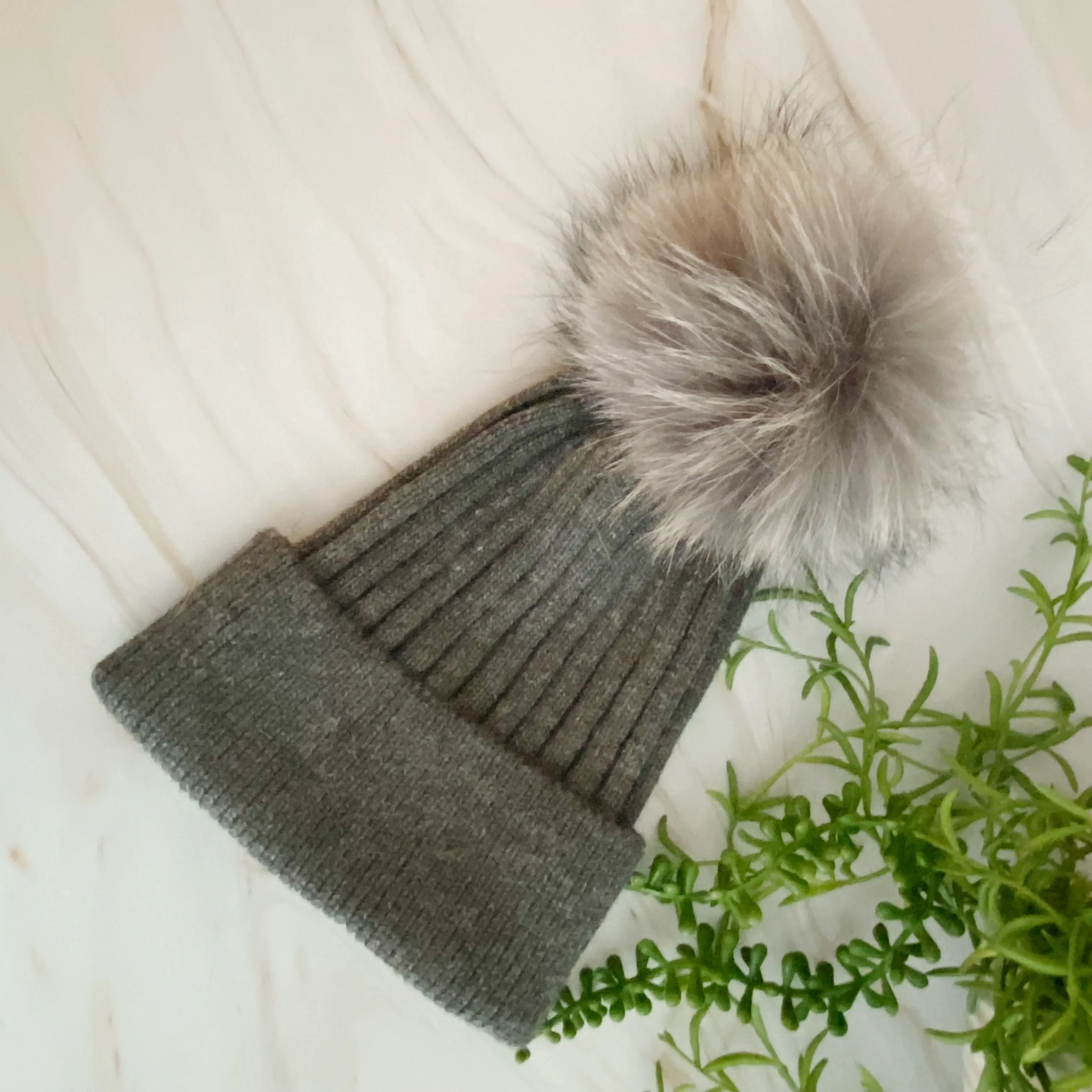 Pure Angora Genuine Fur Luxe Beanie