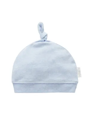 Pure Baby Knot Hat Pale Blue Melange