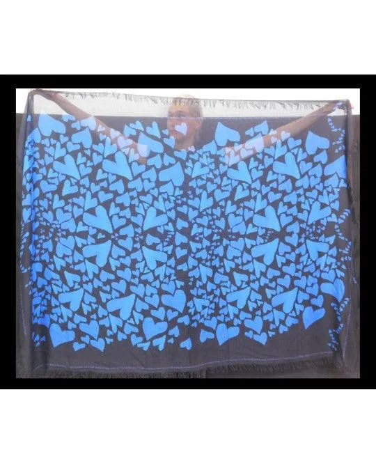 Pure Blue Hearts Scarf