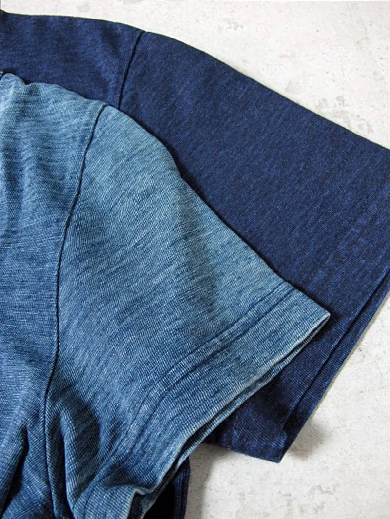 Pure Blue Japan SS-5011-D Knit Short Sleeve T-Shirt Deep Indigo