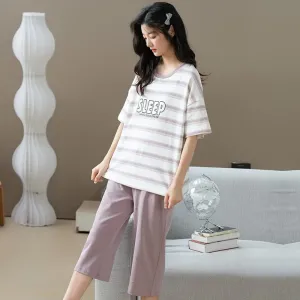 Pure Cotton Comfortable Round Neck Pullover Simplicity Lounge Set