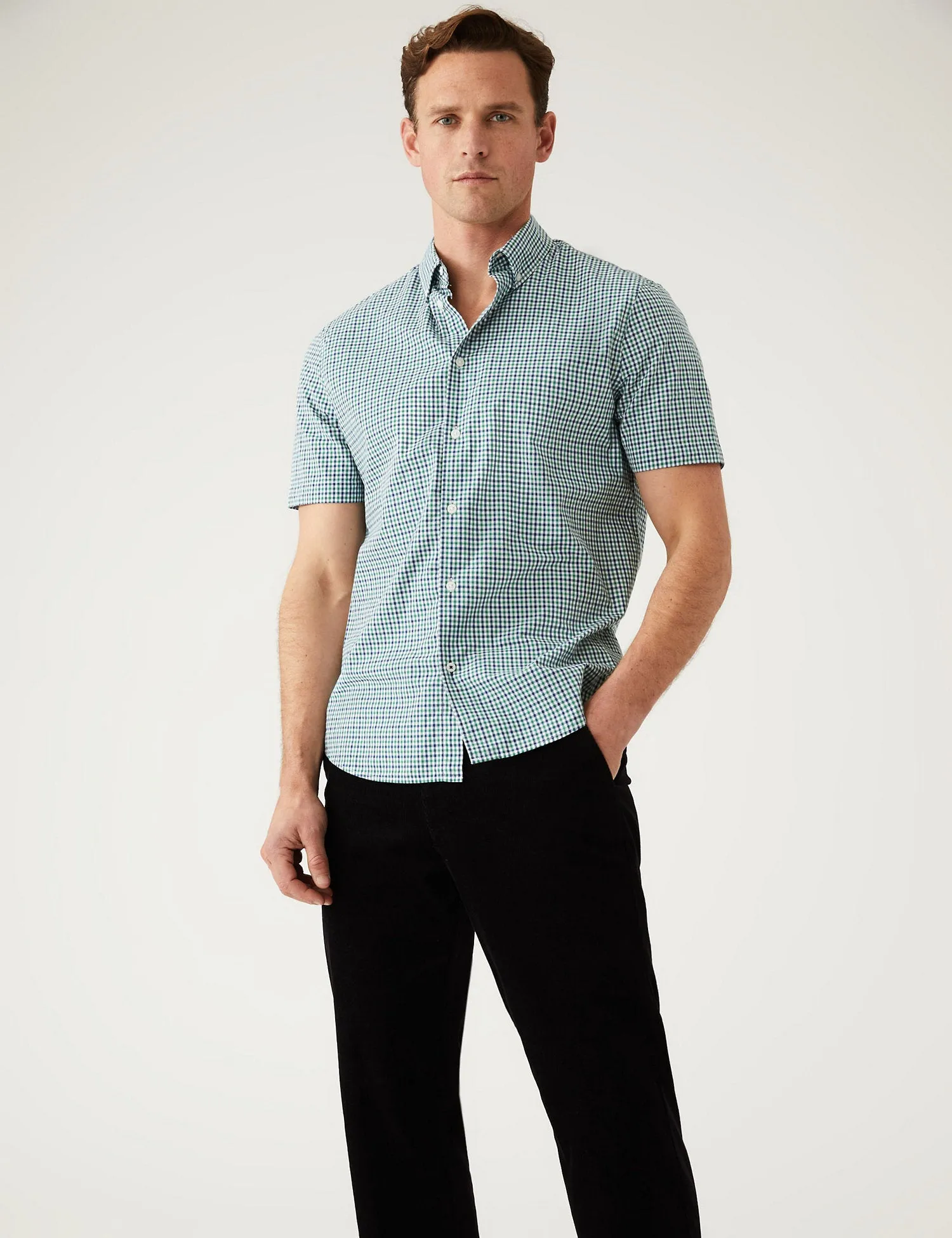 Pure Cotton Gingham Check Oxford Shirt