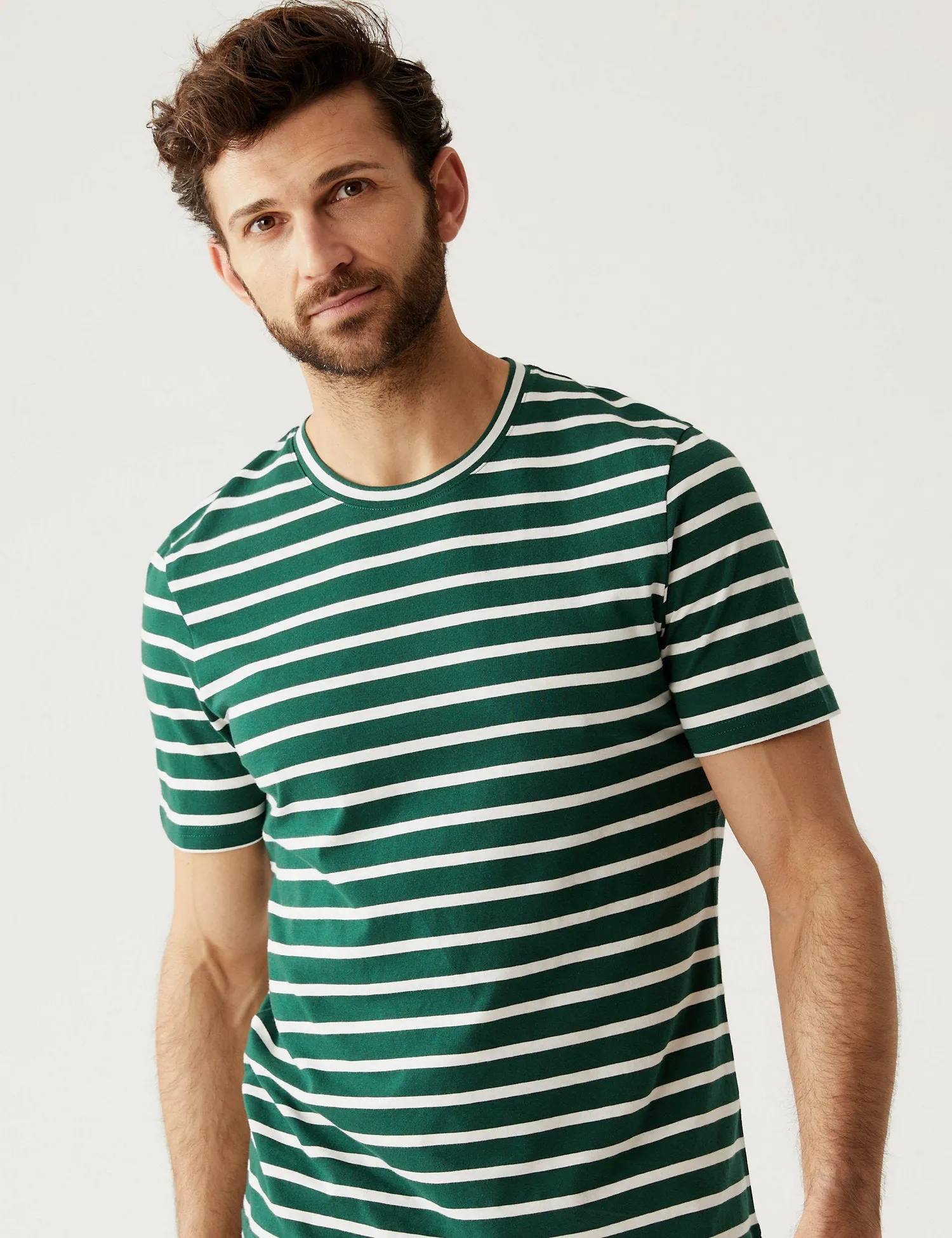 Pure Cotton Striped T-Shirt