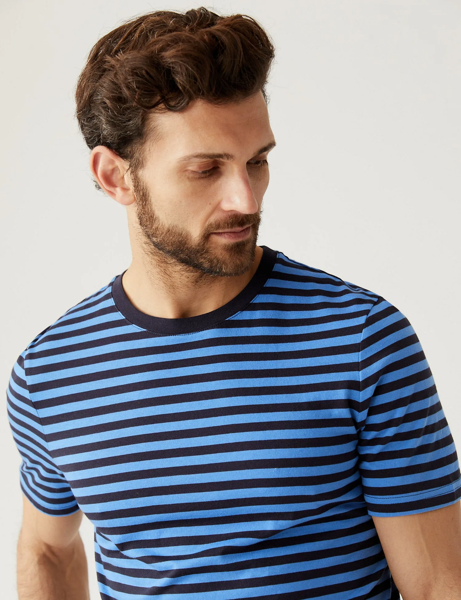 Pure Cotton Striped Textured T-Shirt