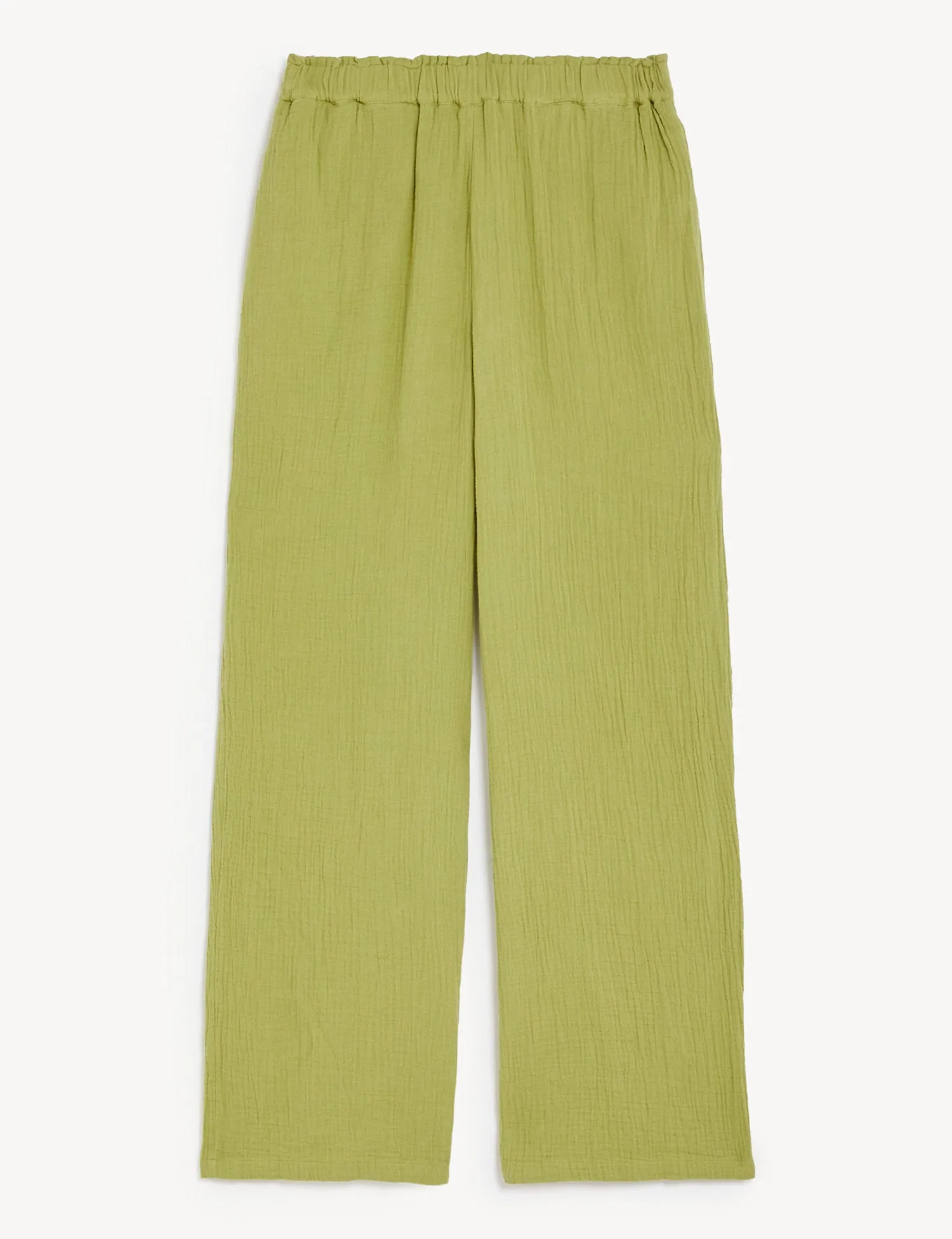 Pure Cotton Wide Leg Trousers