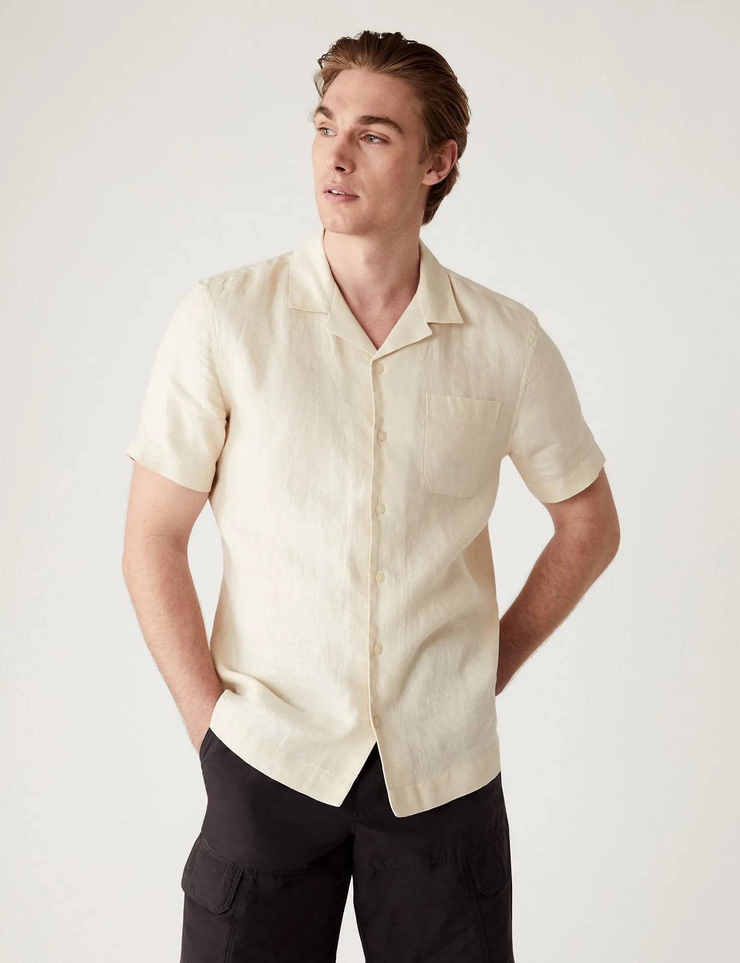 Pure Linen Revere shirt