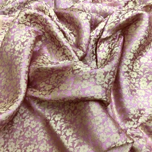 PURE MULBERRY SILK fabric by the yard - Floral silk - Handmade fabric – Dress making – Silk for sewing - Gift for women - Silk apparel fabric