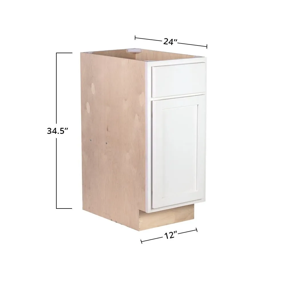 Pure White 12" Base Cabinet