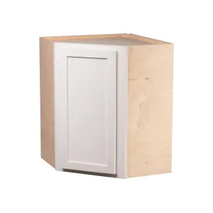 Pure White 24" x 36" Diagonal Corner Wall Cabinet