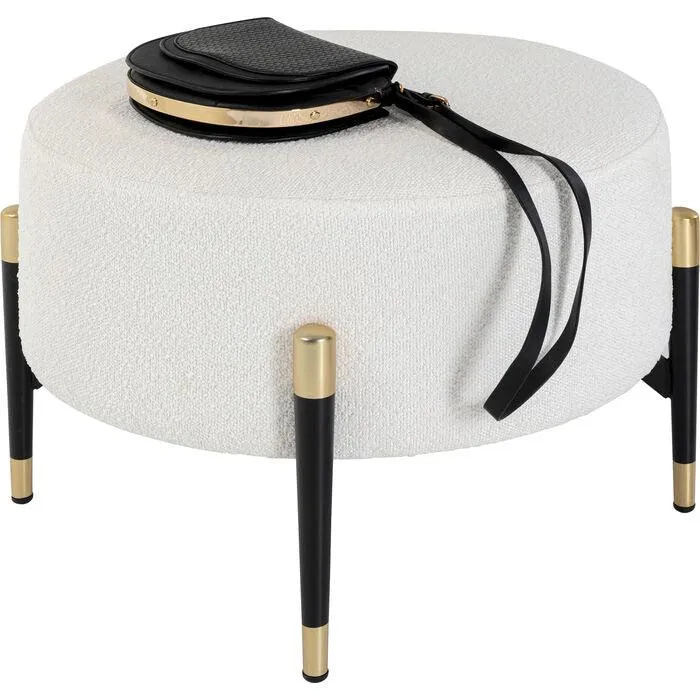 Pure White Boucle Stool