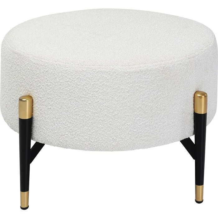 Pure White Boucle Stool