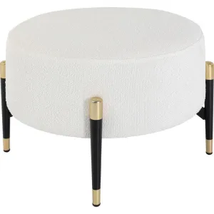 Pure White Boucle Stool