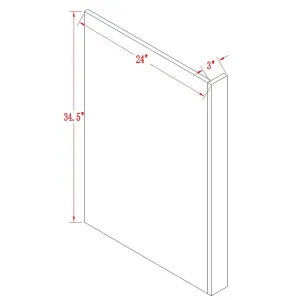 Pure White Dishwasher Panel for Framed Kitchen Cabinet