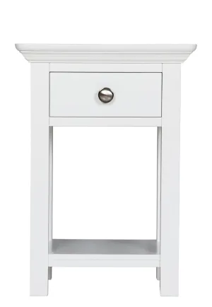 Pure White Open Bedside Table