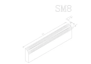 Pure White Scribe Molding 96" x 0.5"