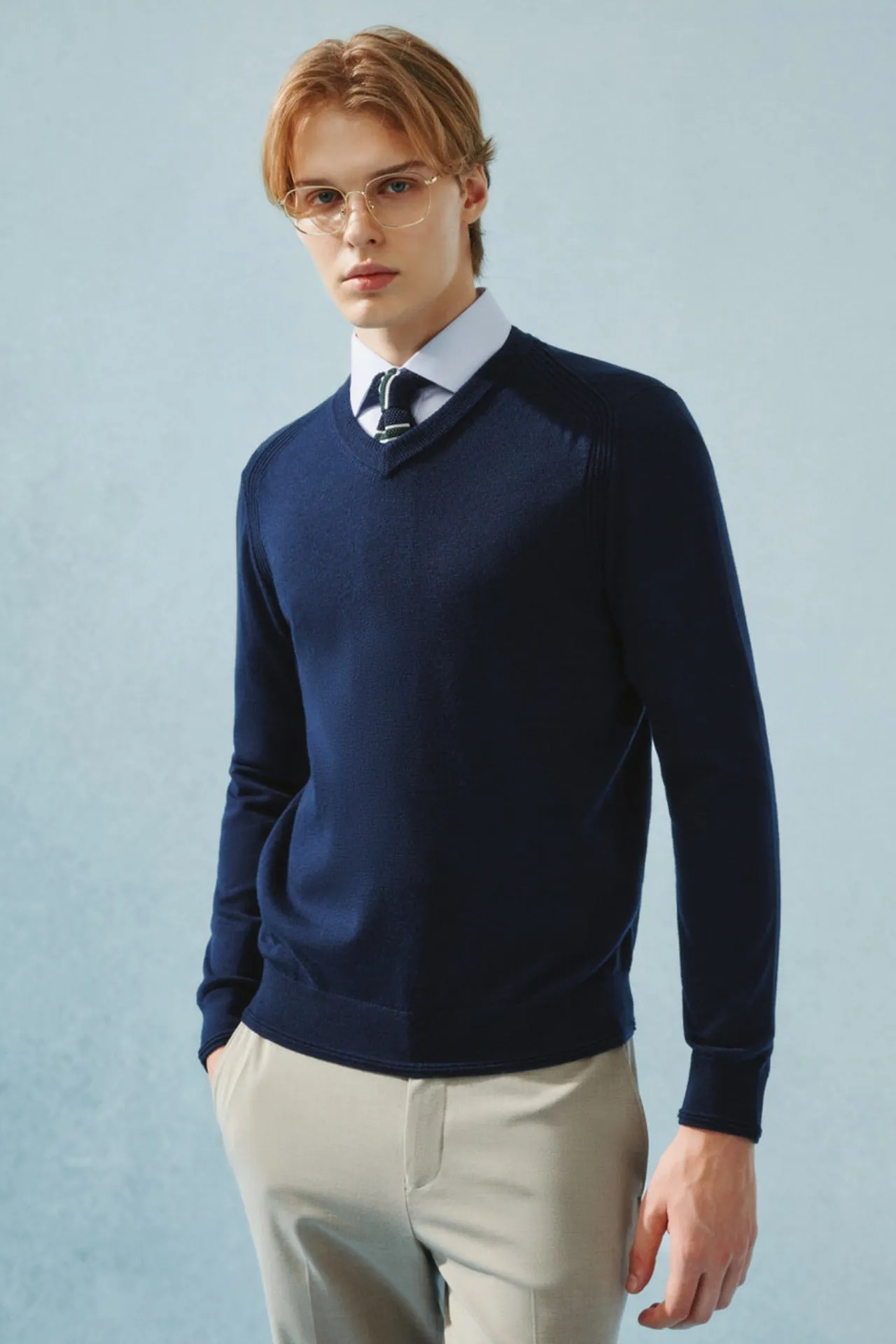 Pure Wool V Neck Sweater