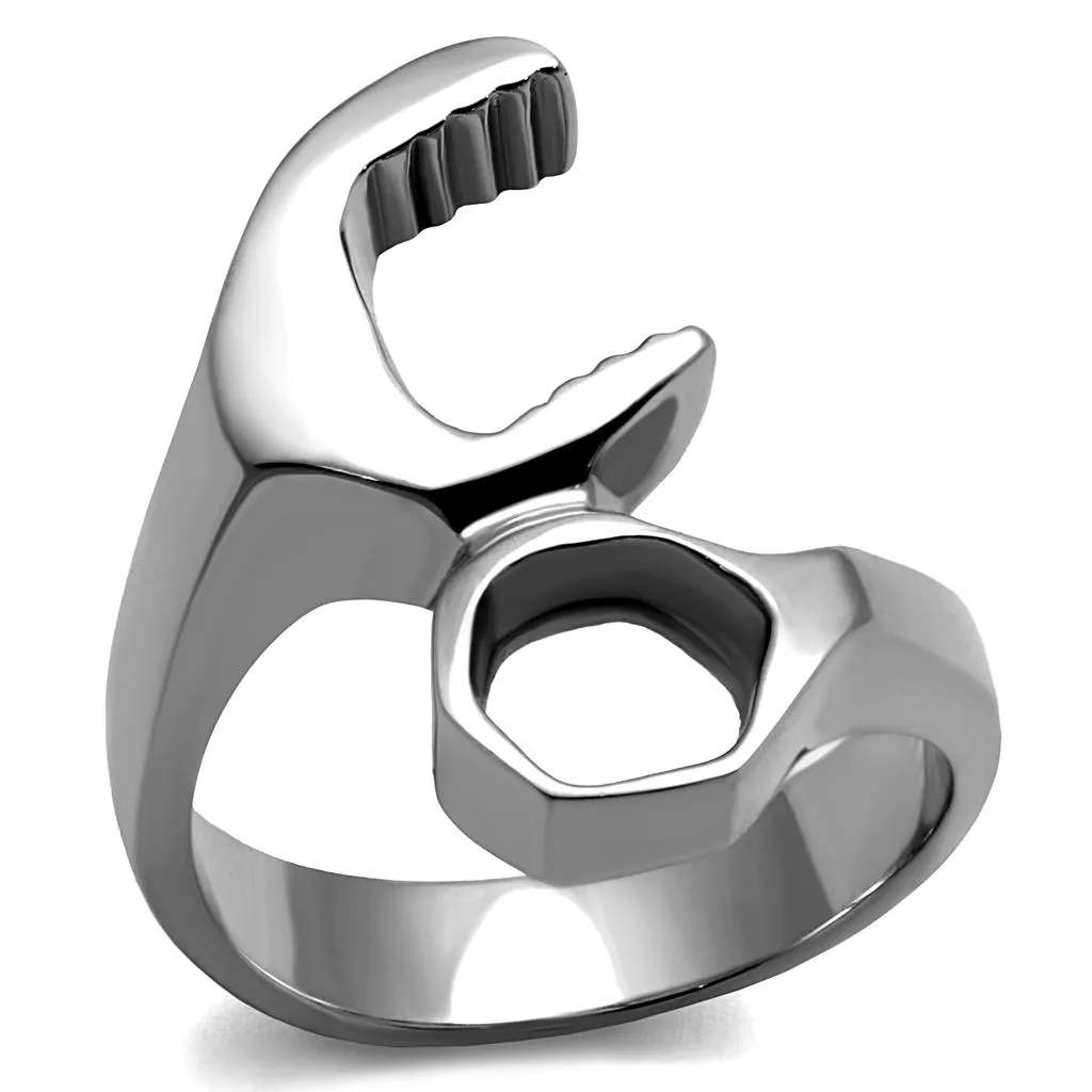 PureSteel No Stone Wrench Shape Ring