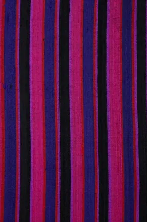 Purple 133 Striped Silk Shantung