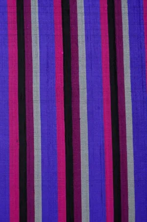 Purple 36 Striped Silk Shantung