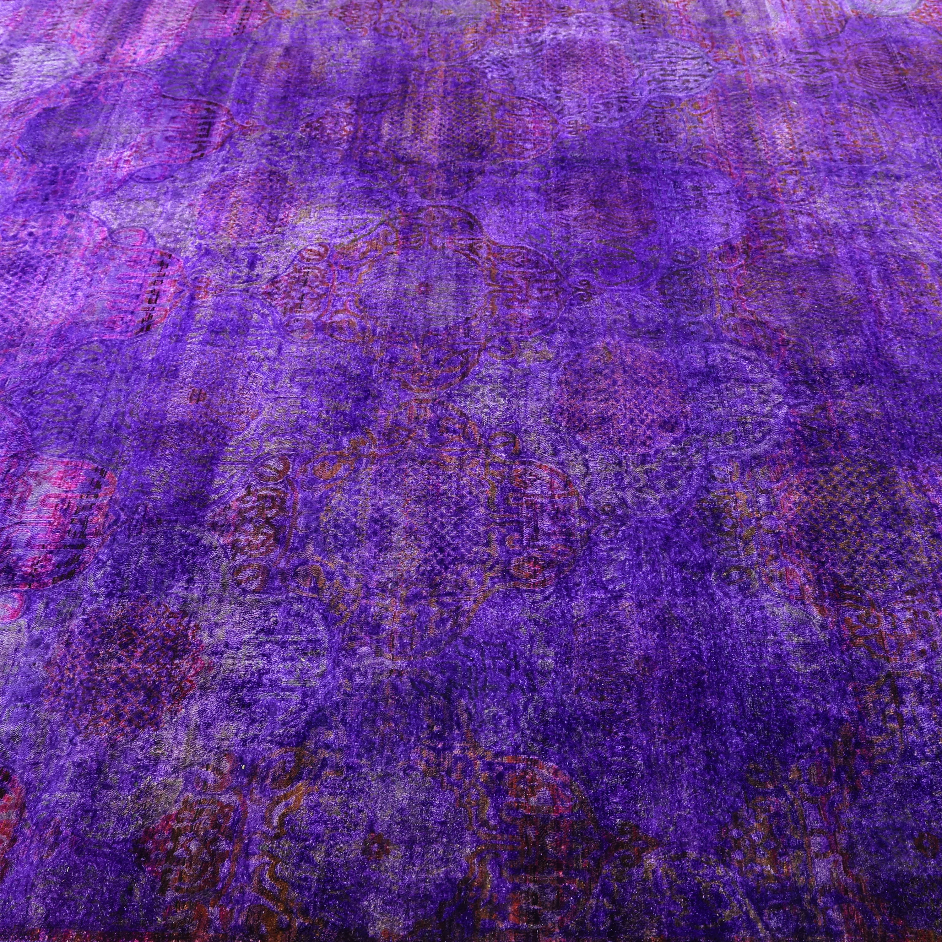 Purple Alchemy Contemporary Silk Rug - 8'10" x 11'10"