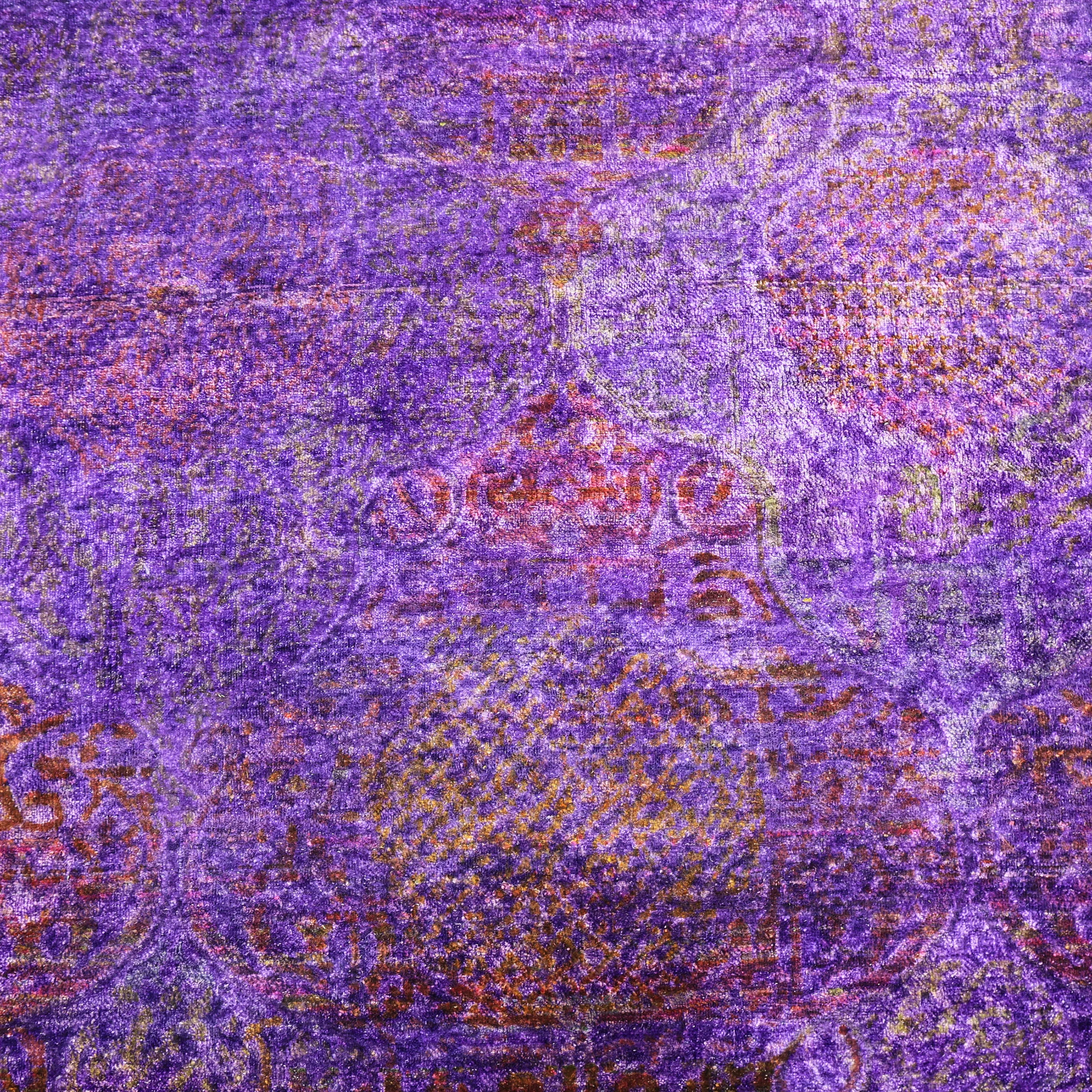 Purple Alchemy Contemporary Silk Rug - 8'10" x 11'10"