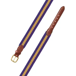 Purple & Gold Grosgrain Ribbon Children's Belt