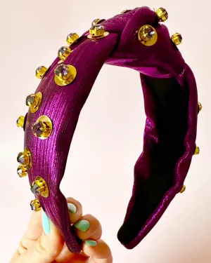 Purple and Gold Luxe Headband