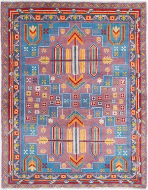 Purple Baluch Revival Hand Knotted Rug