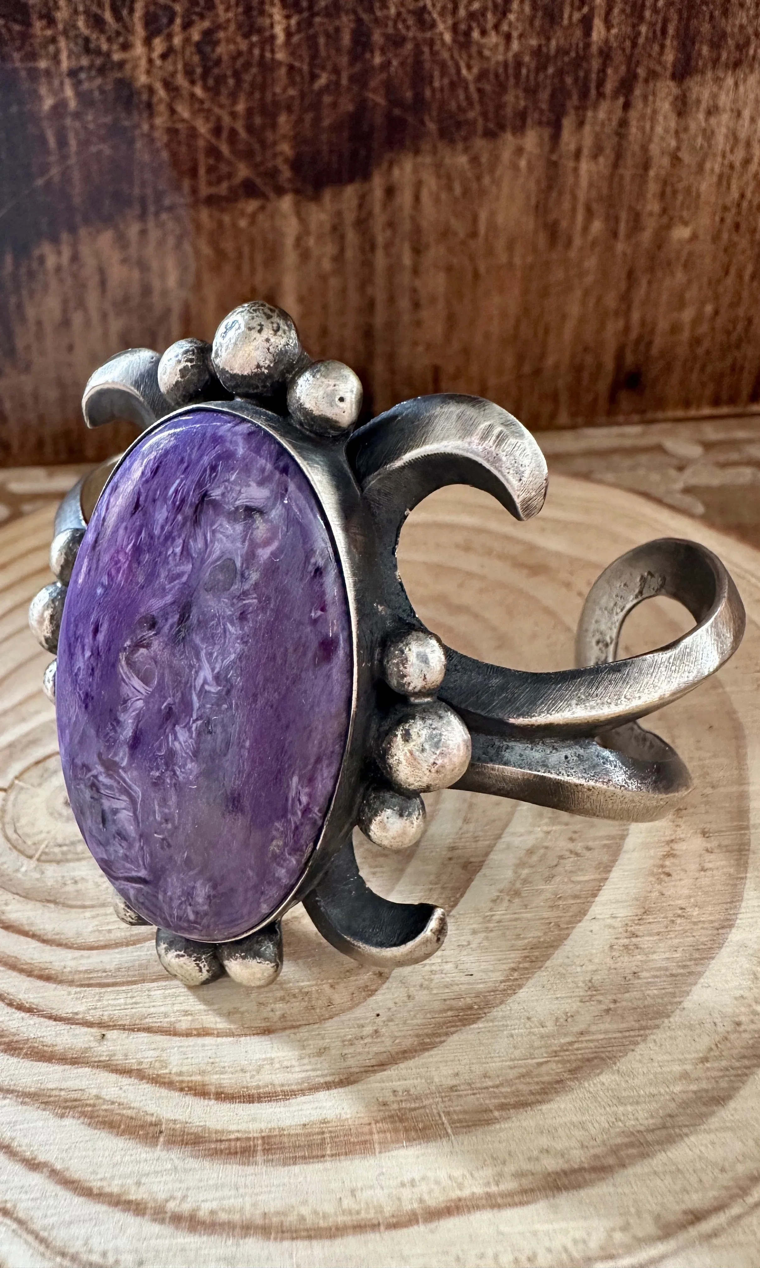 PURPLE CHAROITE SILVER Cuff 70g