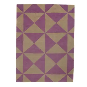 Purple Contemporary Tibetan Wool Rug - 9' x 12'