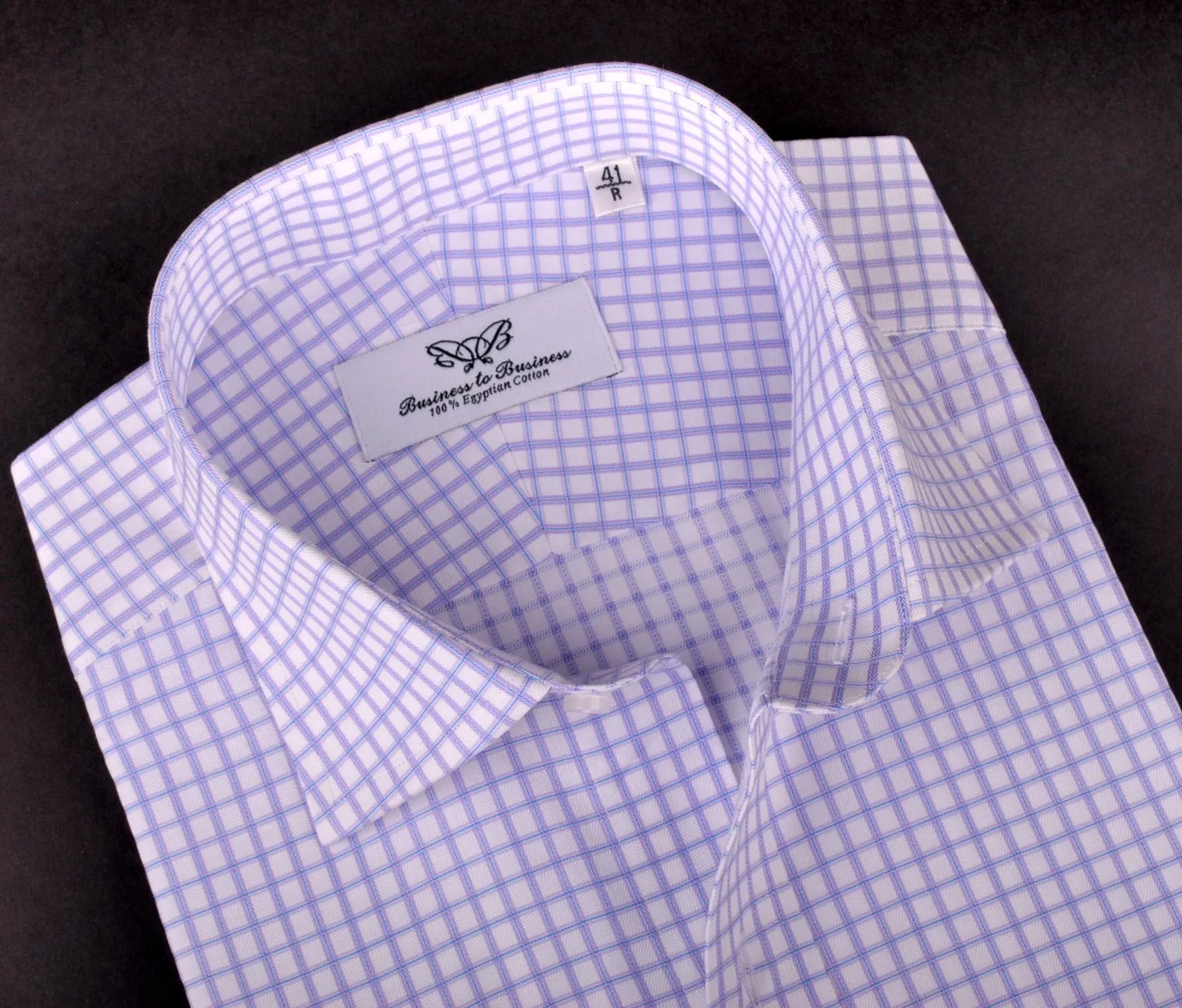 Purple Double Plaids & Checks Twill Formal Business Dress Shirt Luxury Violet Designer Fashion