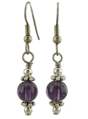 Purple Drop Earrings