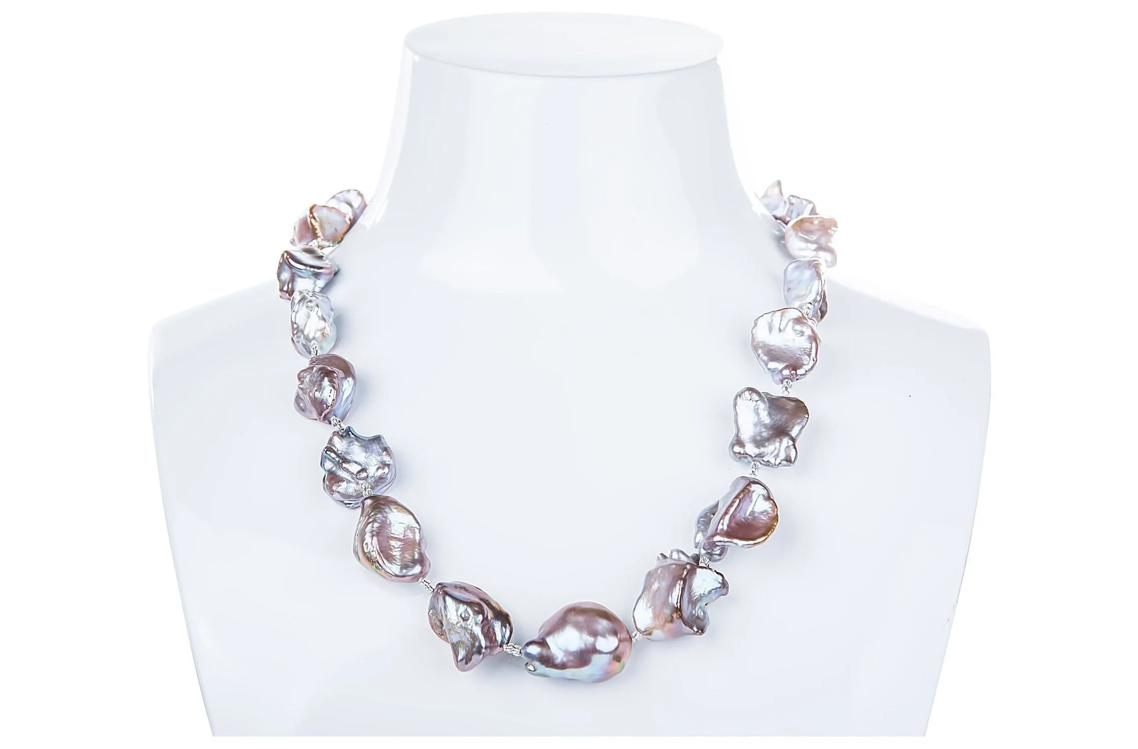 Purple Freshwater Keshi Pearl Necklace