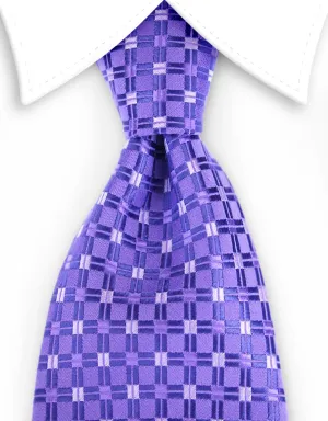 Purple Geometric Men's 4" Wide Tie