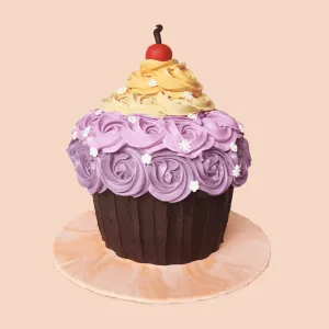 Purple Giant Cupcakes Cake