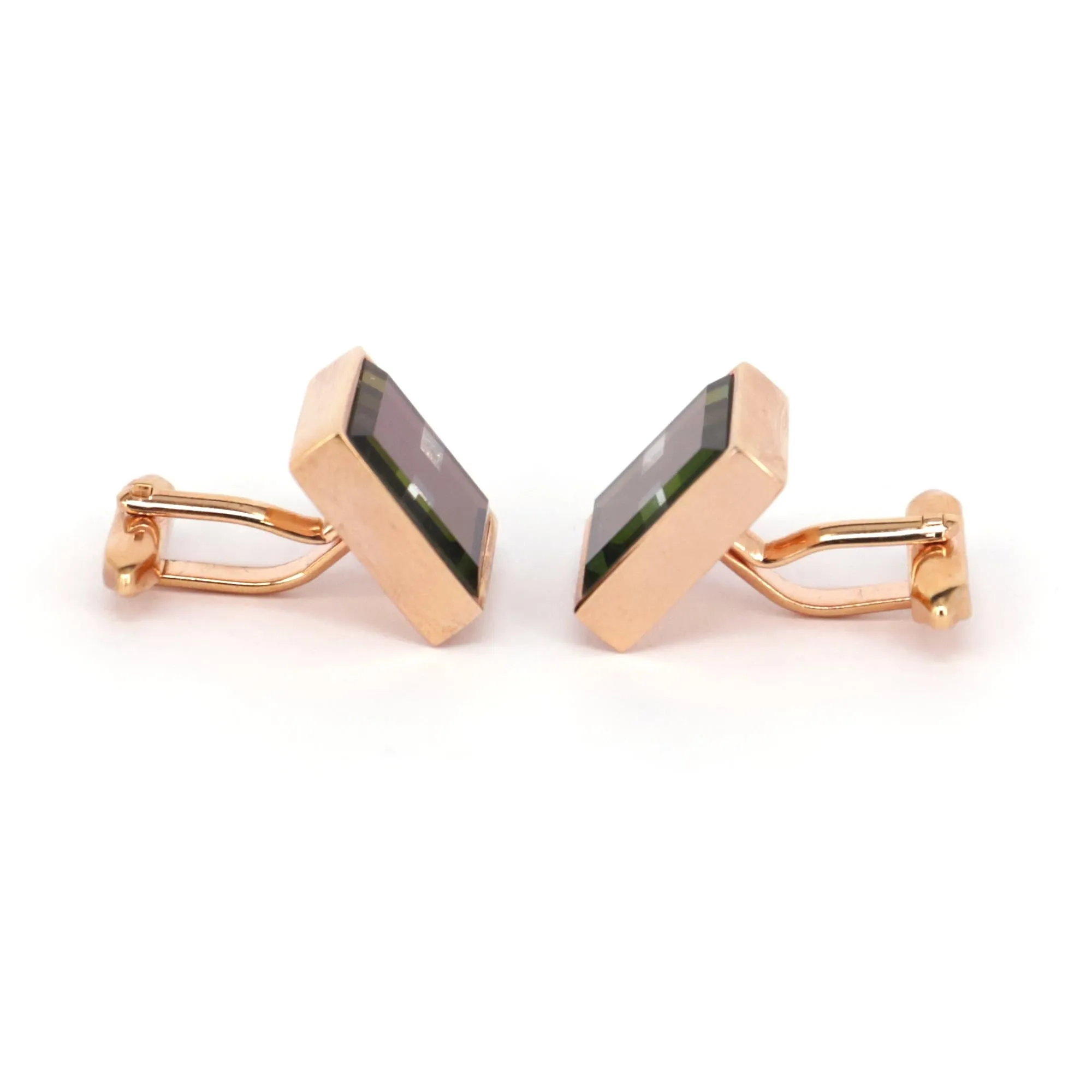 Purple Glass Gold cufflinks (Online Exclusive)